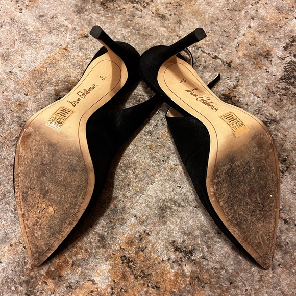 Black Fabric Slingback shoes Sam Edelman 7.5 - Picture 3 of 4